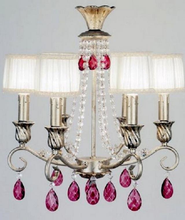 LÁMPARA CARMEN 6 LUCES PAN DE PLATA