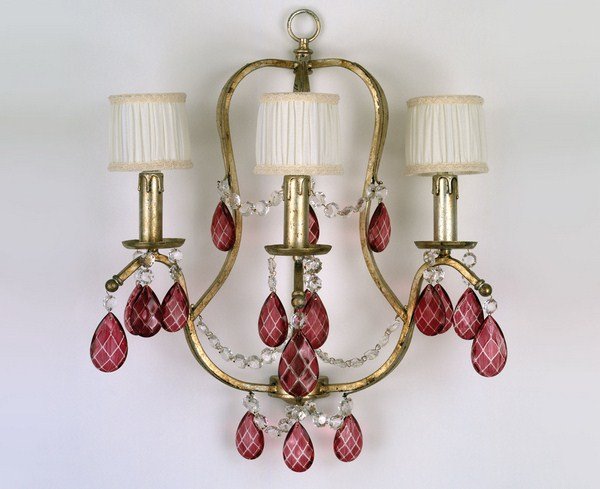 Aplique Andrea 3 luces plata