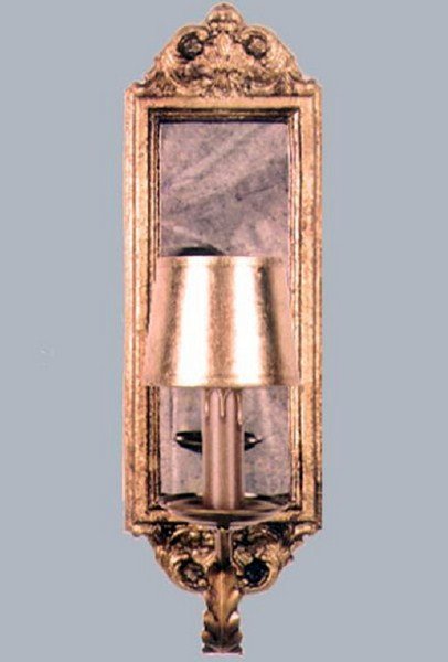 Aplique espejo 1 luz plata